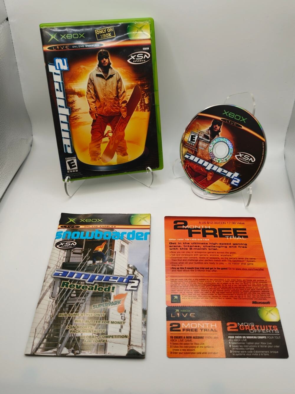 Amped 2 Xbox Case + Disc + Insert Trial Card